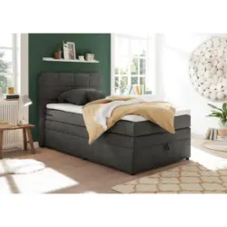 Boxspringbett 120/200 cm in Anthrazit