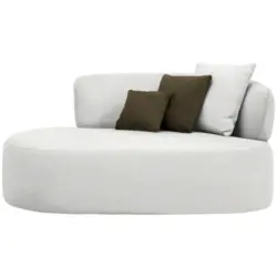 R&eacute;camiere in Boucl&eacute; Sandfarben, Olivgr&uuml;n