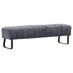 Sitzbank in Textil Schwarz, Dunkelgrau