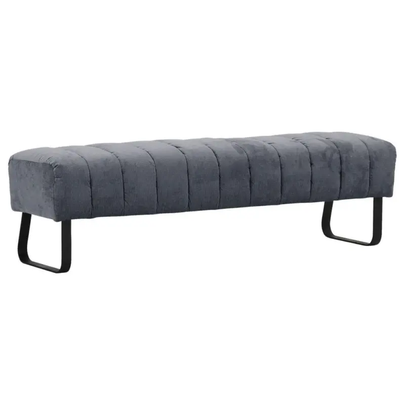 Sitzbank in Textil Schwarz, Dunkelgrau