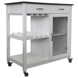 Servierwagen in Wei&szlig;