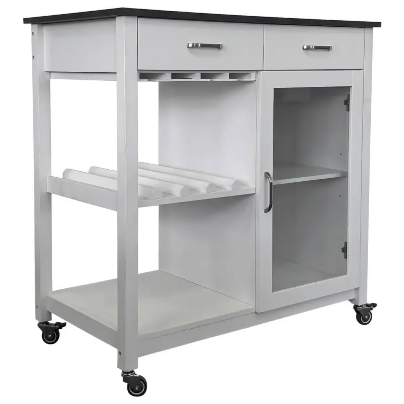 Servierwagen in Wei&szlig;