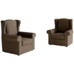 XXXLutz Lauterach - Ihr M&ouml;belhaus bei Bregenz Ohrensessel in Flachgewebe Dunkelbraun