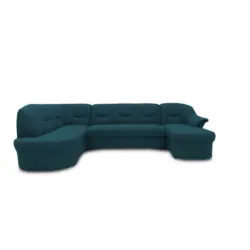 Wohnlandschaft in Mikrofaser Dunkelblau