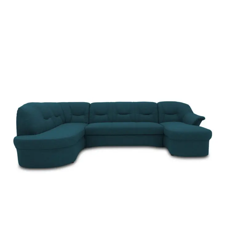 Wohnlandschaft in Mikrofaser Dunkelblau