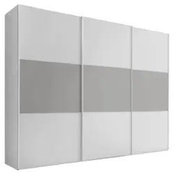Schwebet&uuml;renschrank in Wei&szlig;, Hellgrau