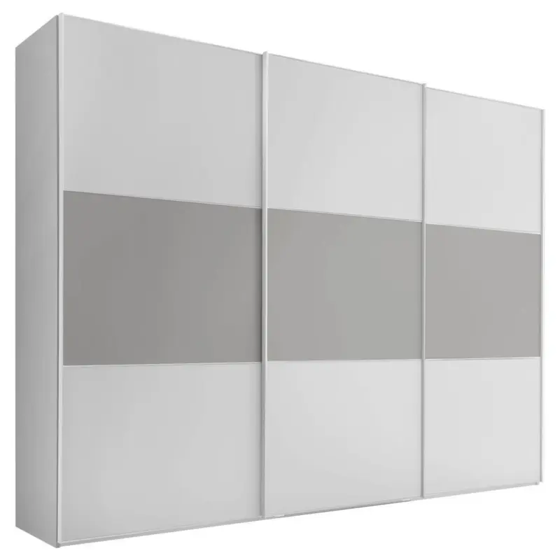 Schwebet&uuml;renschrank in Wei&szlig;, Hellgrau