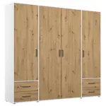 XXXLutz Lauterach - Ihr M&ouml;belhaus bei Bregenz Dreht&uuml;renschrank in Wei&szlig;, Eiche Artisan