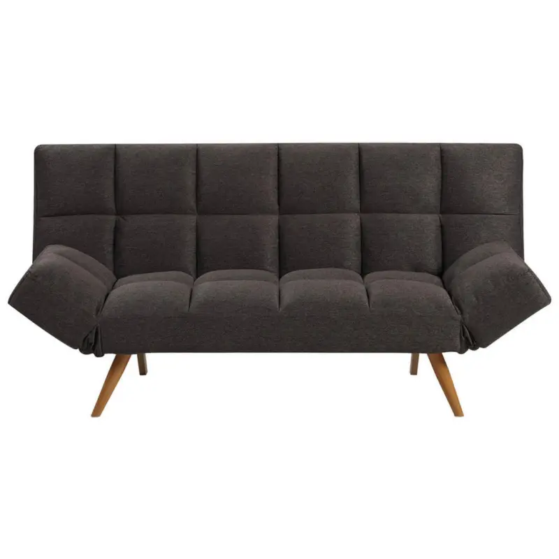 Schlafsofa in Webstoff Dunkelgrau