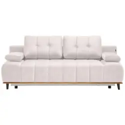 Schlafsofa Clive in Webstoff Creme