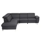 XXXLutz Lauterach - Ihr M&ouml;belhaus bei Bregenz Ecksofa in Echtleder Schwarz 239/271 cm
