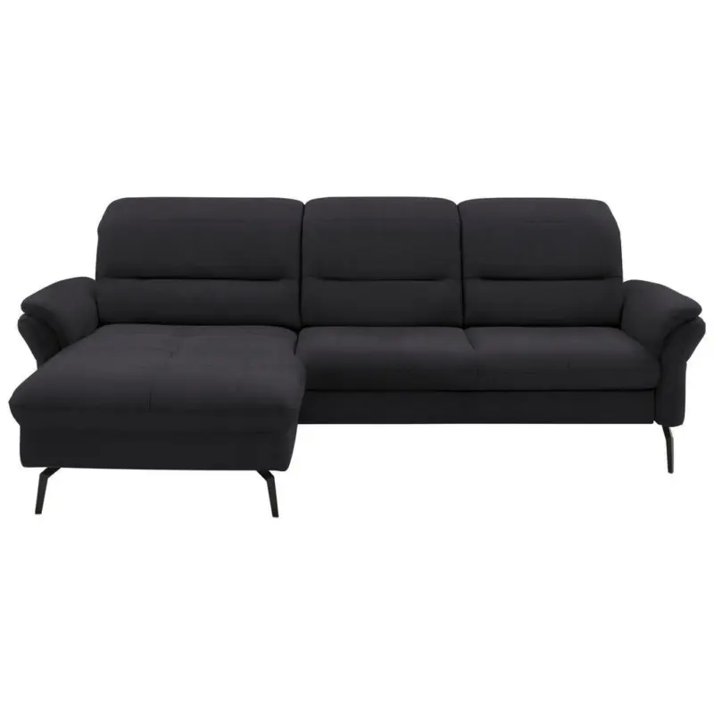Ecksofa in Flachgewebe Anthrazit 181/260 cm