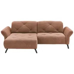 Ecksofa in Webstoff Kupferfarben 173/262 cm