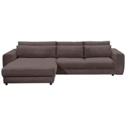 Ecksofa in Cord Mokka 194/333 cm