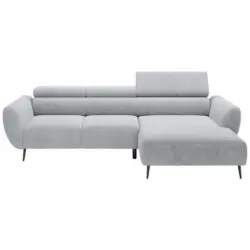 Ecksofa in Cord Dunkelgrau 277/174 cm