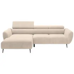 Ecksofa in Cord Taupe 174/277 cm