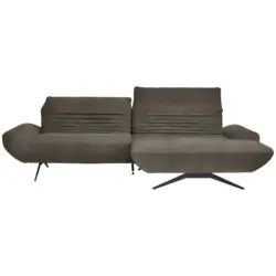 Ecksofa in Teddystoff Dunkelbraun 280/170-195 cm
