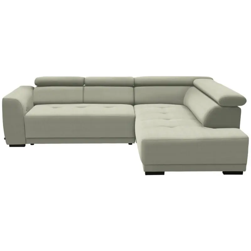 Ecksofa in Chenille Creme 284/205 cm
