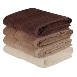 Handtuchset Braun, Creme, Beige