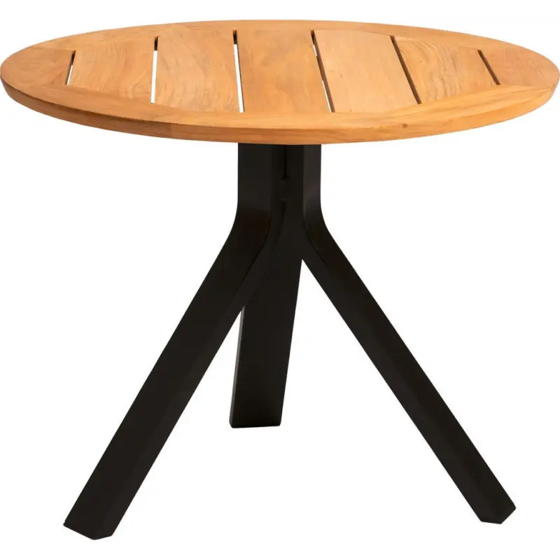 Gartenbeistelltisch 55/55/43 cm Holz, Metall rund