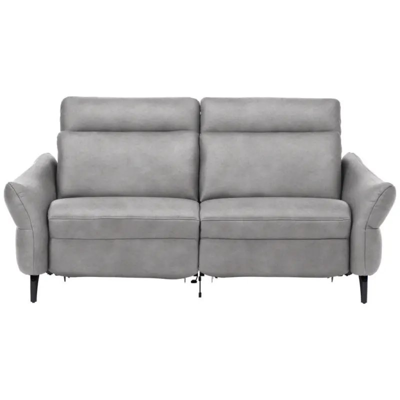 2-Sitzer-Sofa in Echtleder Grau