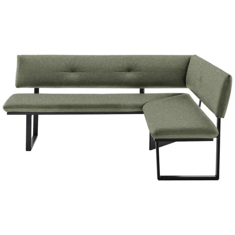 Eckbank 205/165 cm in Gr&uuml;n, Schwarz