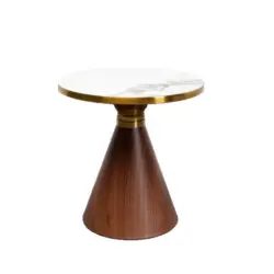 Couchtisch in Metall, Keramik 50/50/52 cm