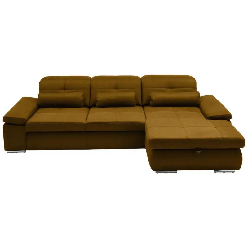 Ecksofa in Flachgewebe Khaki 309/195 cm