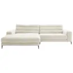 XXXLutz Lauterach - Ihr M&ouml;belhaus bei Bregenz WOHNLANDSCHAFTOttomane links in Cord Wei&szlig;