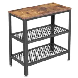 Beistelltisch in Metall, Holzwerkstoff