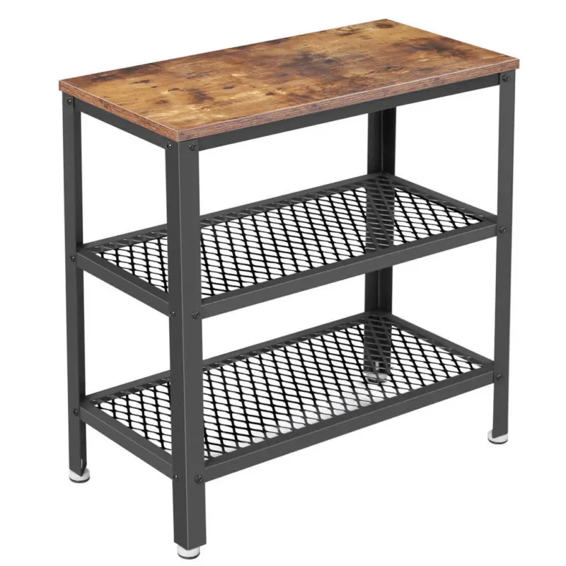 Beistelltisch in Metall, Holzwerkstoff