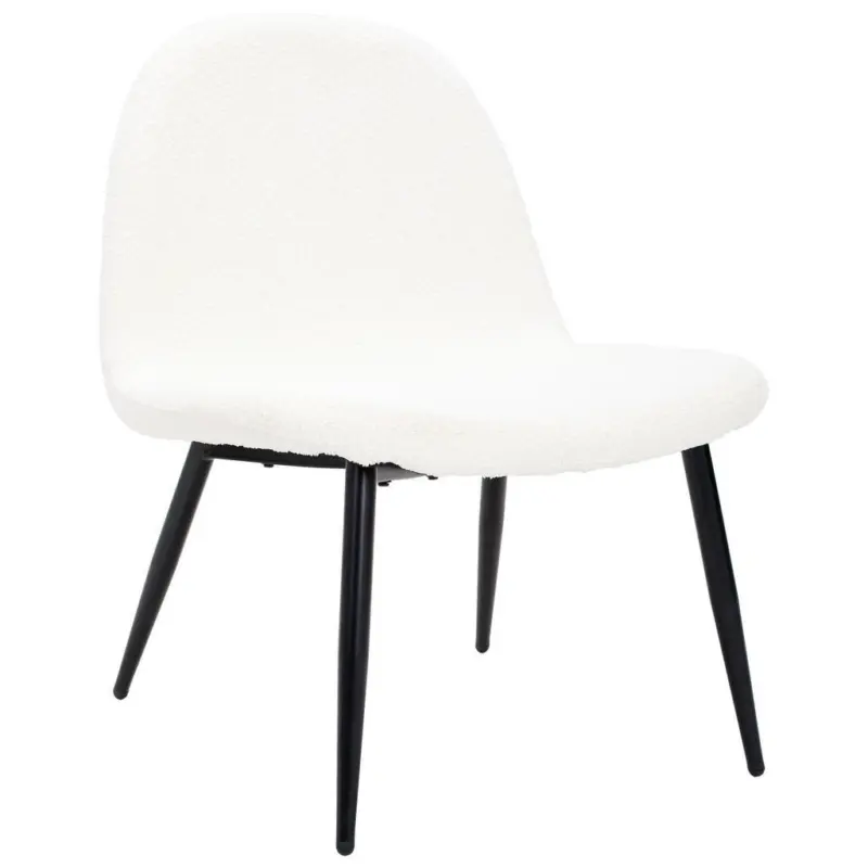 Sessel in Boucl&eacute; Schwarz, Beige