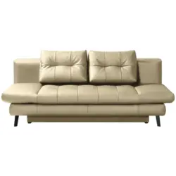 Schlafsofa Liane in Echtleder Schlammfarben