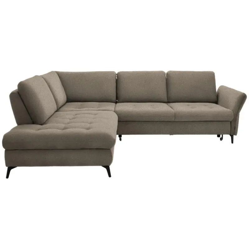 Ecksofa in Struktur Greige 233/288 cm