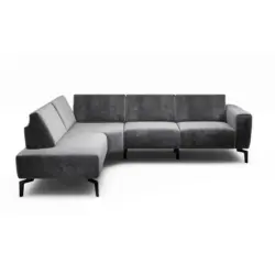 Ecksofa Cosy in Samt Anthrazit 193/256 cm