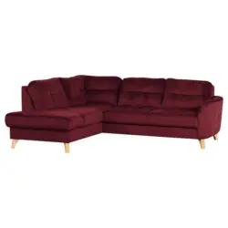 Ecksofa in Samt Rot