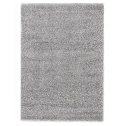 Hochflorteppich 60/90 cm Fantasy Shaggy Silberfarben