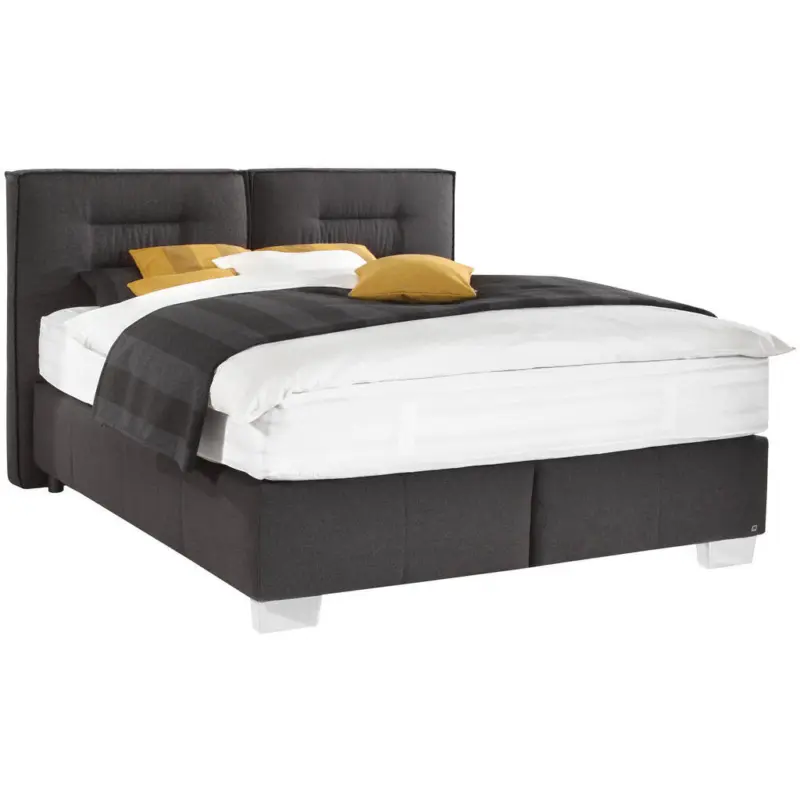Boxspringbett 180/210 cm in Schwarz