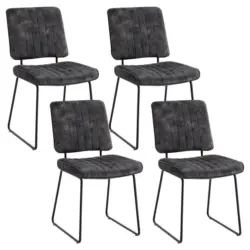 Stuhl-Set 2 St&uuml;ck Stoffauswahl Samt