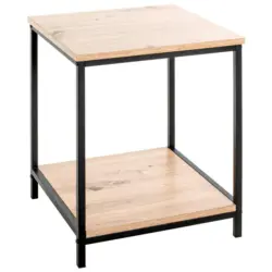 Beistelltisch in Metall, Holzwerkstoff 40/40/50 cm