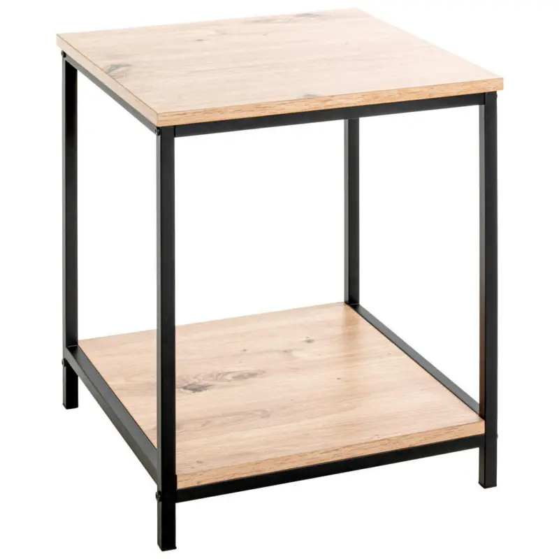 Beistelltisch in Metall, Holzwerkstoff 40/40/50 cm