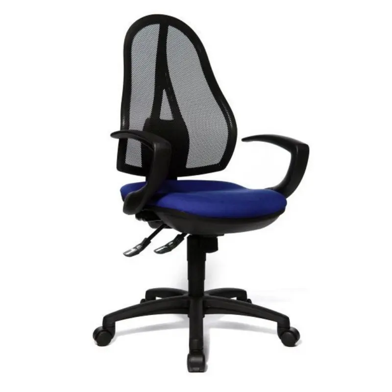 Drehstuhl in Netzbespannung Blau, Schwarz