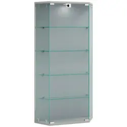 Vitrine in Silberfarben