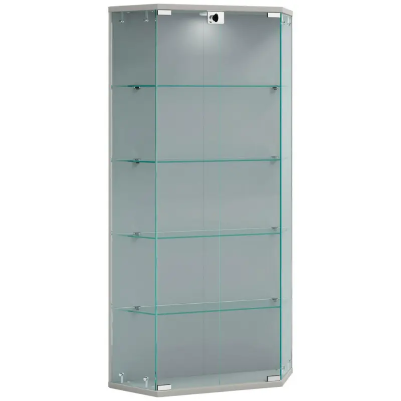 Vitrine in Silberfarben