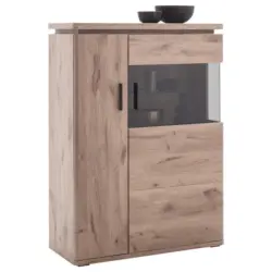 Highboard Eiche dunkel 90/124/38 cm