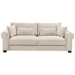 Schlafsofa in Cord Creme