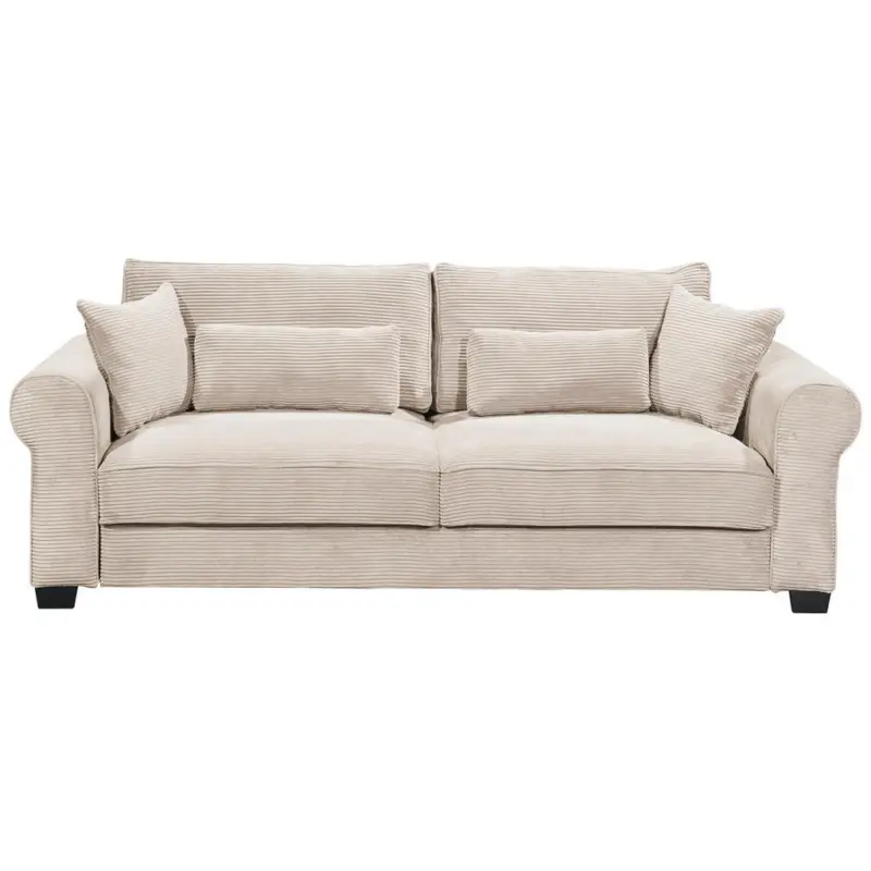 Schlafsofa in Cord Creme