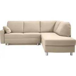 Ecksofa in Chenille Creme 227/208 cm