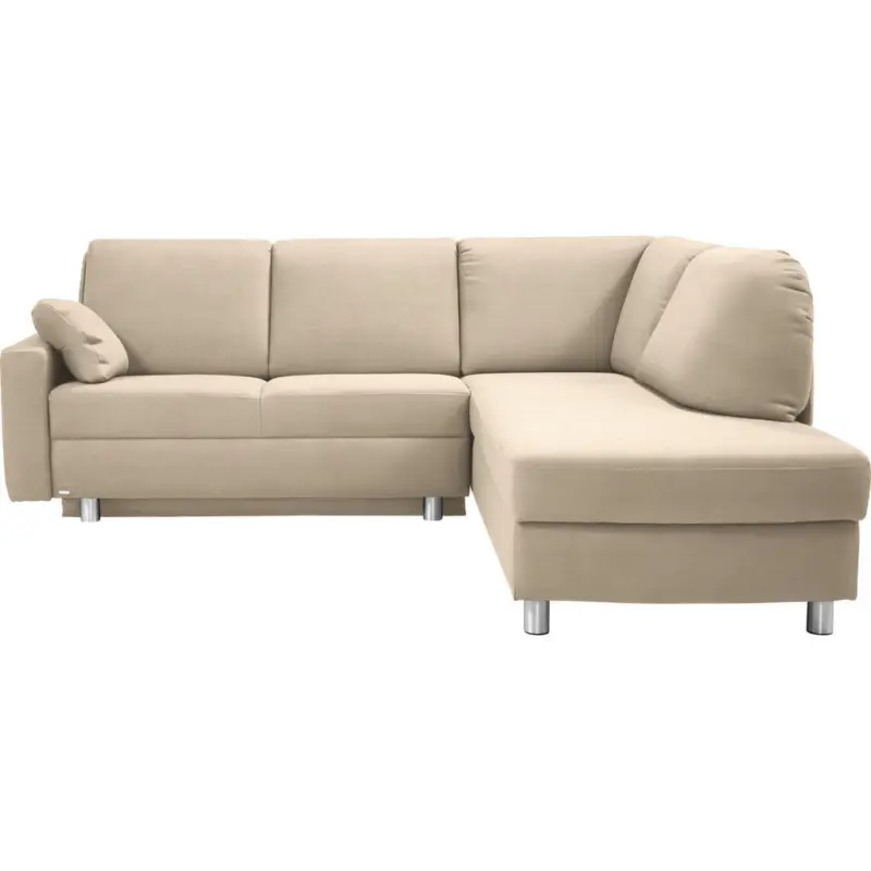 Ecksofa in Chenille Creme 227/208 cm