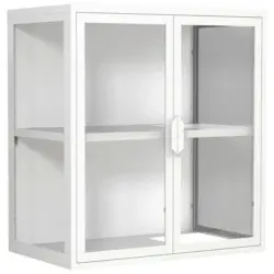 H&auml;ngevitrine in Wei&szlig;